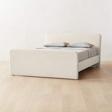 Camerano Cream Upholstered Queen Sleigh Bed