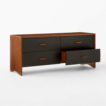 Ralston Low 4-Drawer Wood Dresser