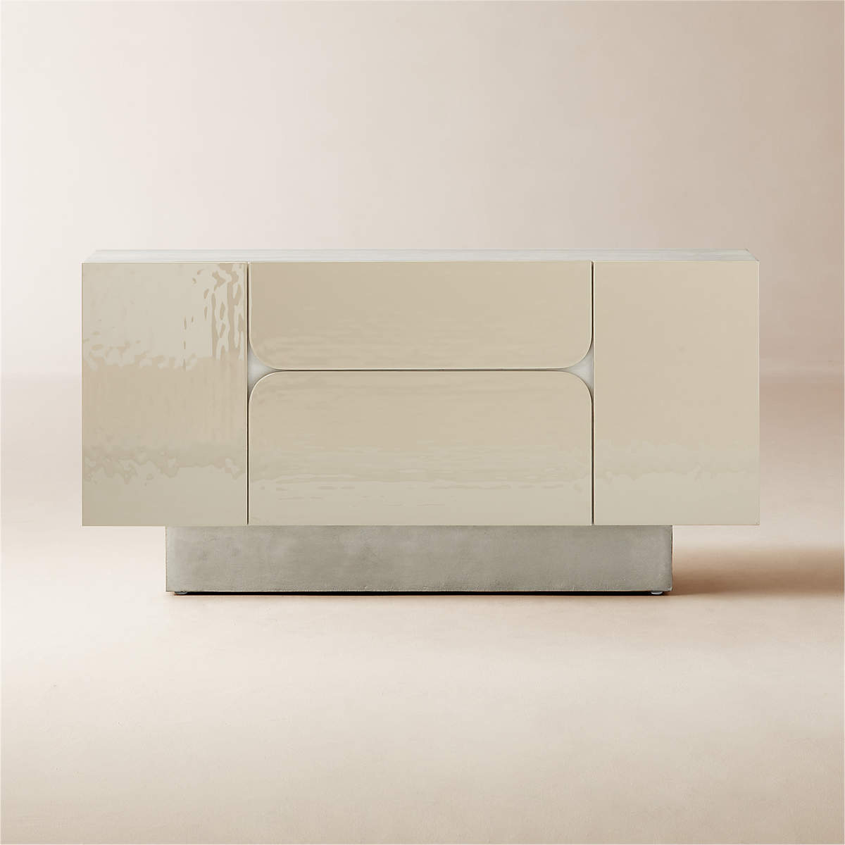 Benoit 59" Enameled White Wood Credenza