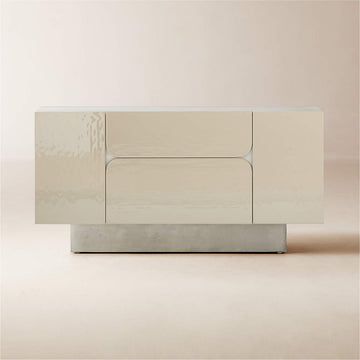 Benoit 59" Enameled White Wood Credenza