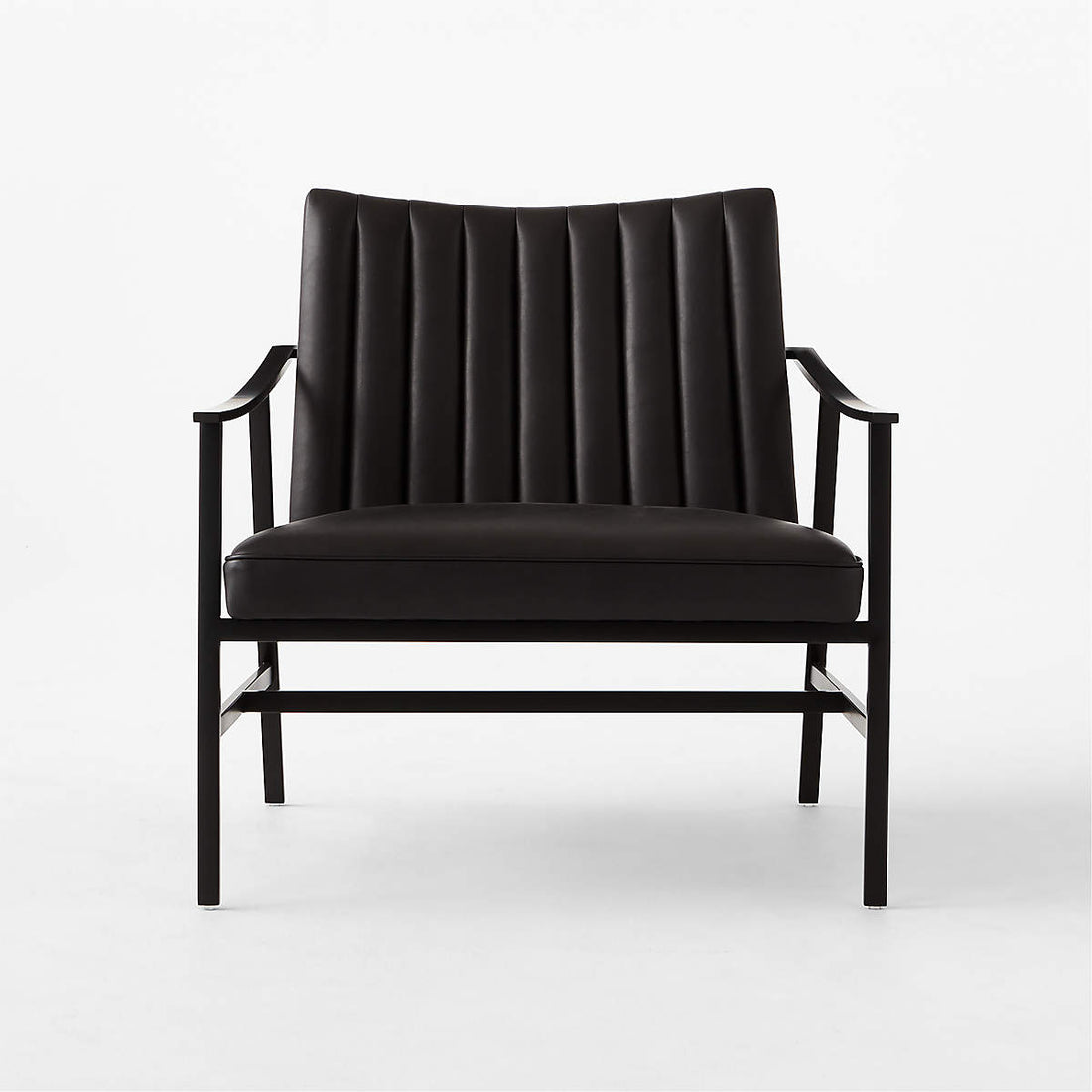 Blair Black Leather Accent Chair