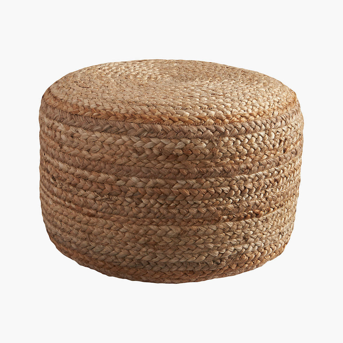 Braided Natural Jute Pouf Small