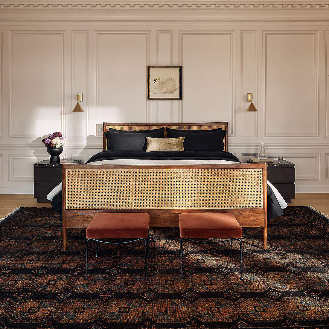 Maeve Natural Cane Queen Bed