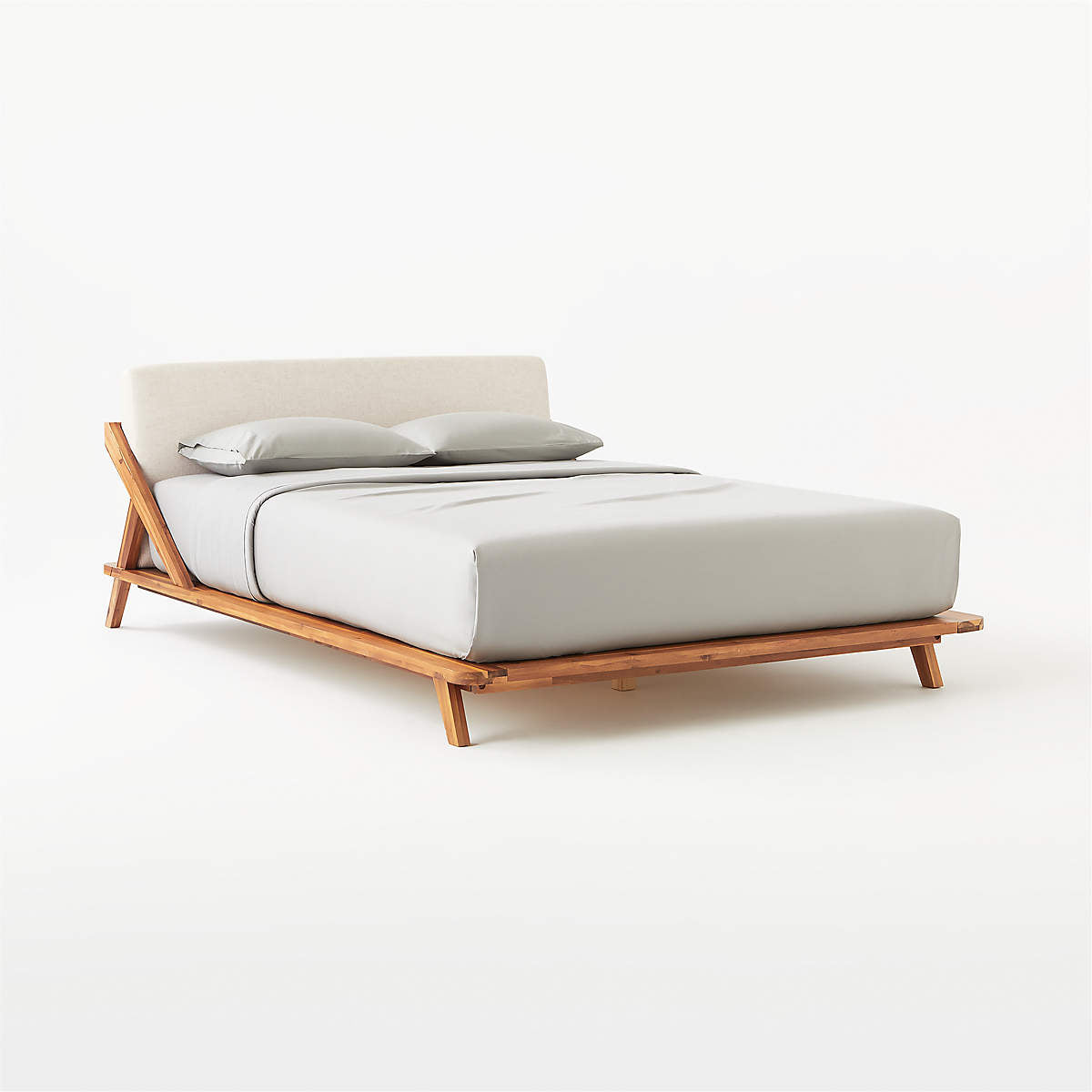 Drommen Acacia Wood Platform Queen Bed