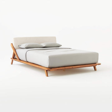 Drommen Acacia Wood Platform Queen Bed