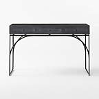 Ebony 3-drawer Black Oak Desk