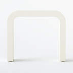 Horseshoe 36" Ivory Lacquered Linen Console Table