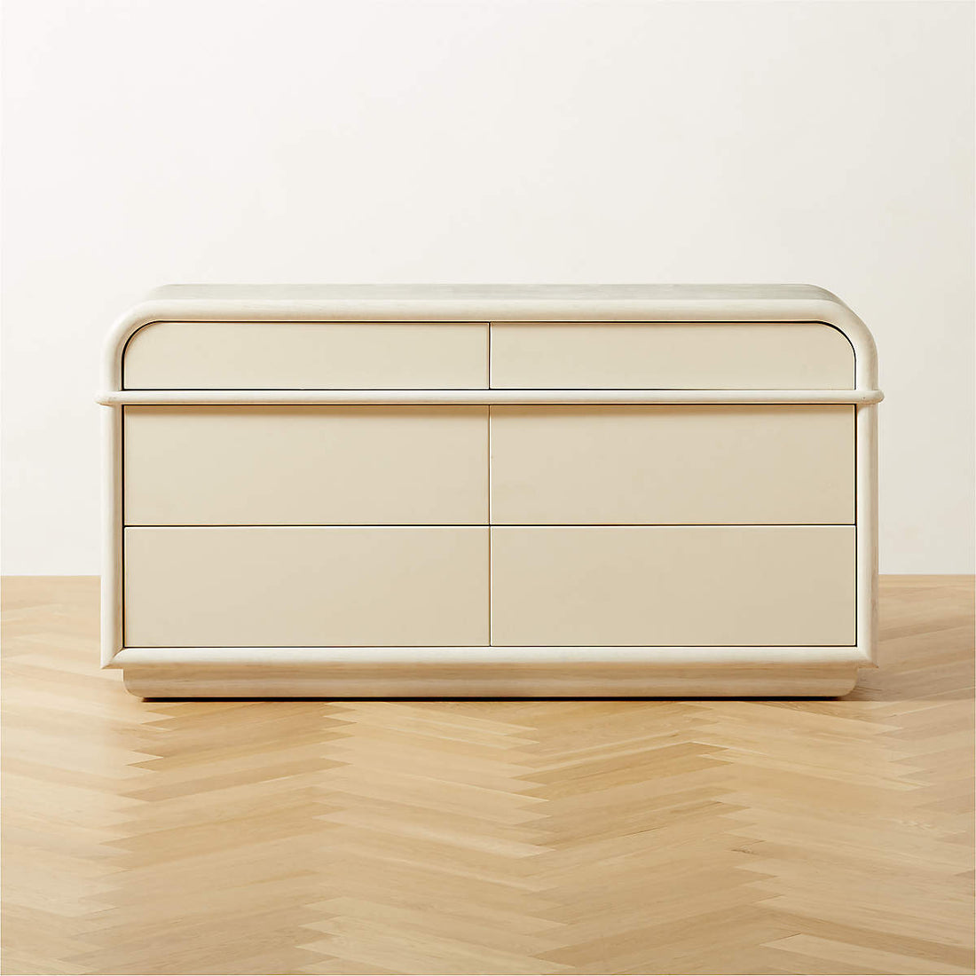Lobos 6-Drawer White Wood Dresser