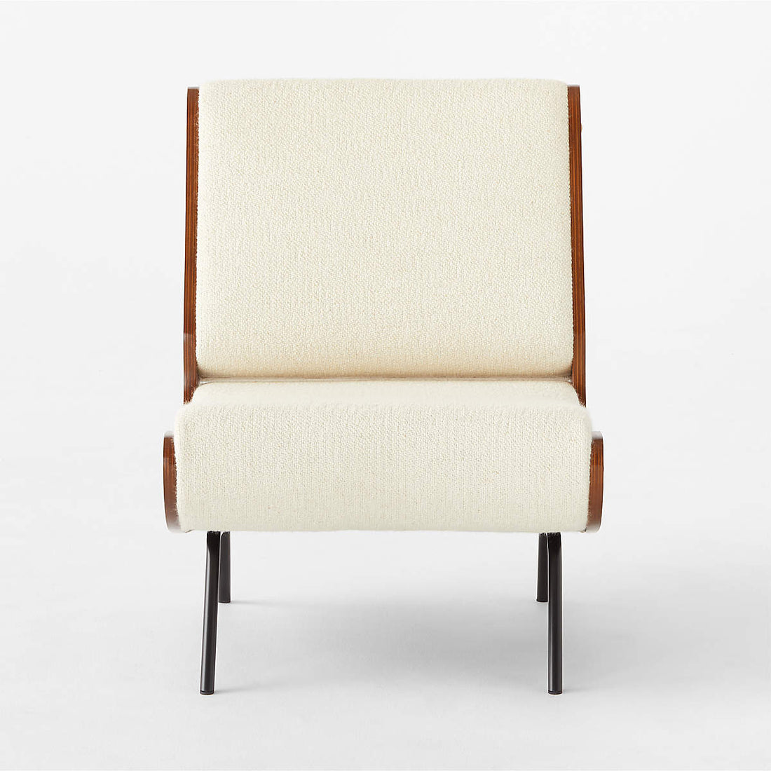 Meda Ivory Wool Armless Lounge Chair by Gianfranco Frattini