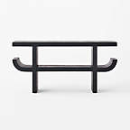 Pagoda 60" Black Acacia Wood Console Table