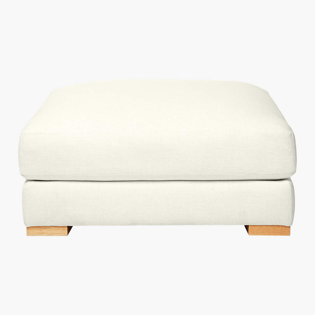 Piazza Ottoman with White Oak Legs