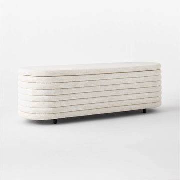 Rialto 60" Warm White Storage Bench