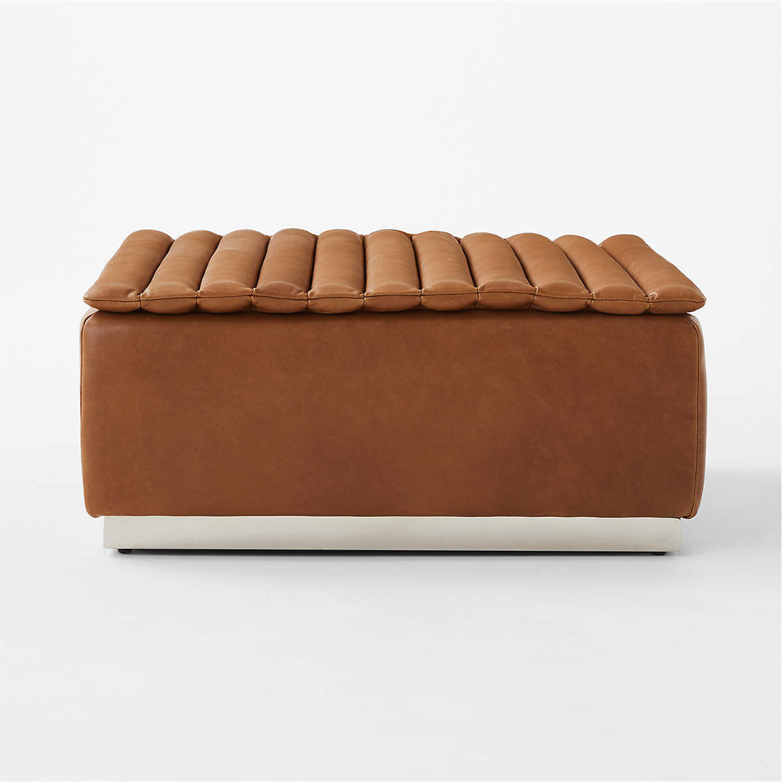 Salon Saddle Leather Ottoman