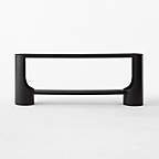 Scoop 71" Black Marble And Oak Wood Console Table