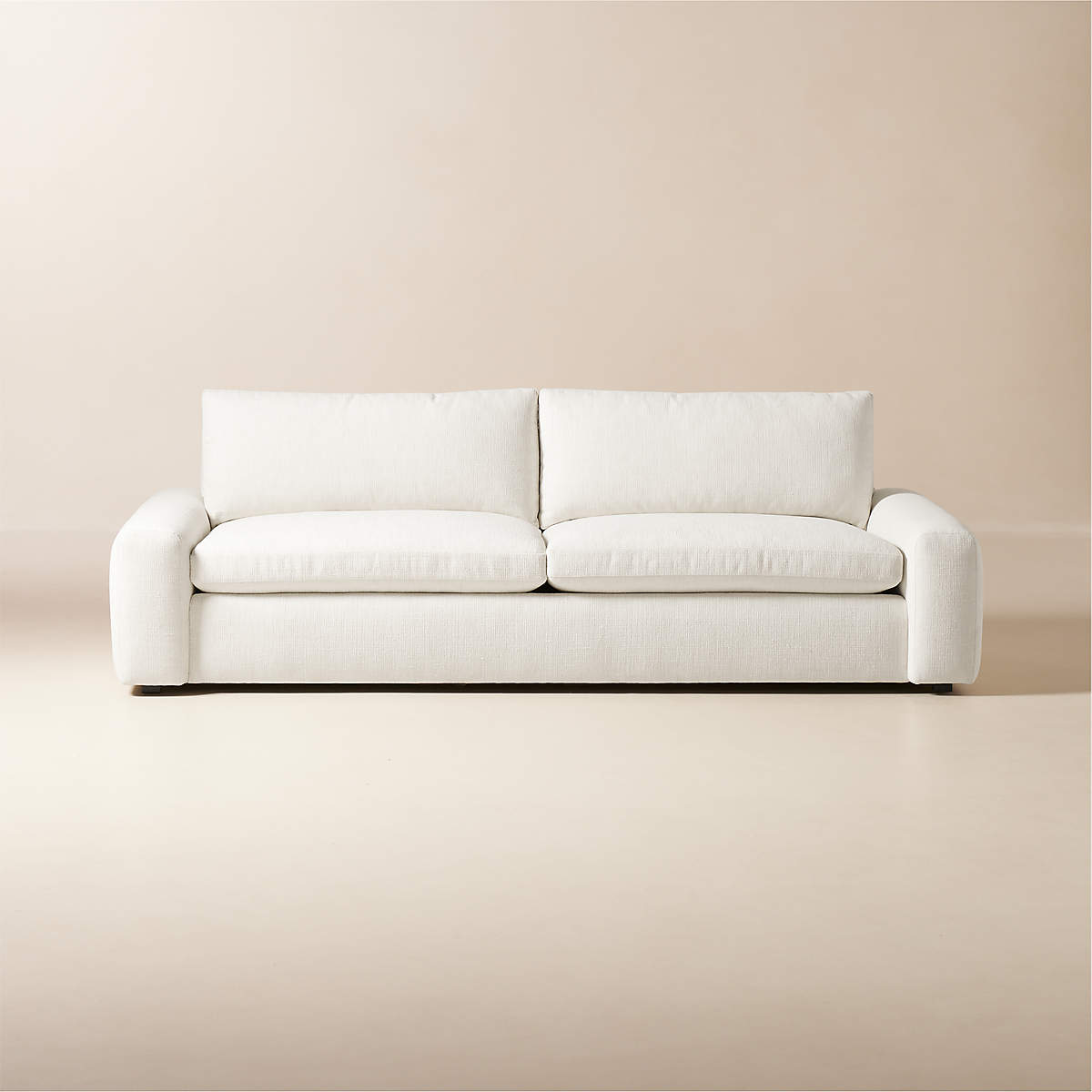 Serrat 77.75" White Performance Fabric Apartment Sofa