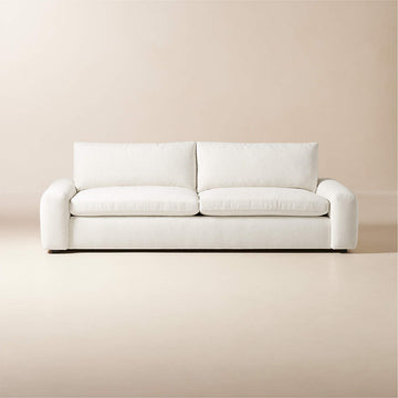 Serrat 77.75" White Performance Fabric Apartment Sofa